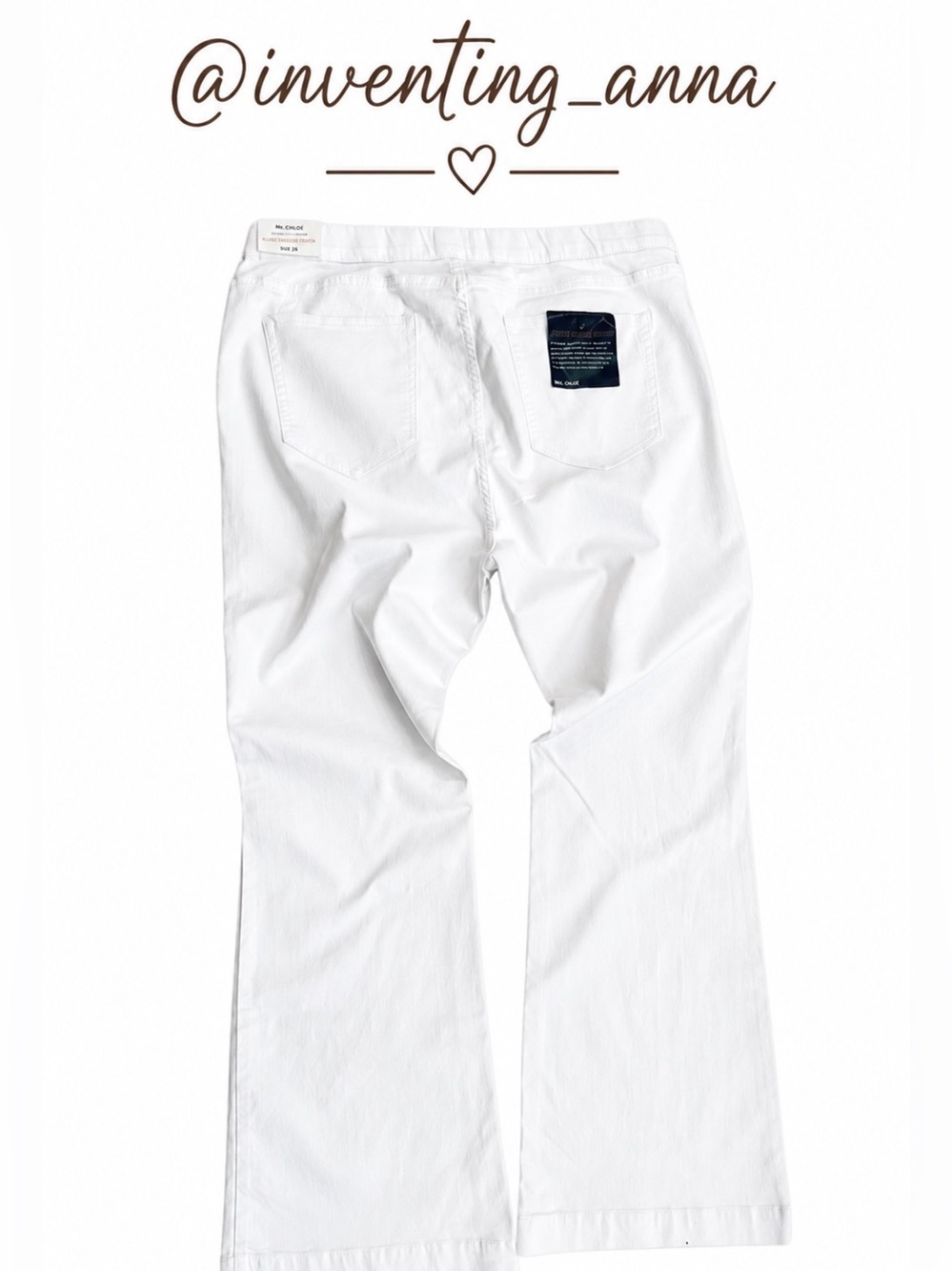 MS CELLO NWT White Stretch Denim Wide Leg Pants Plus Size 3X